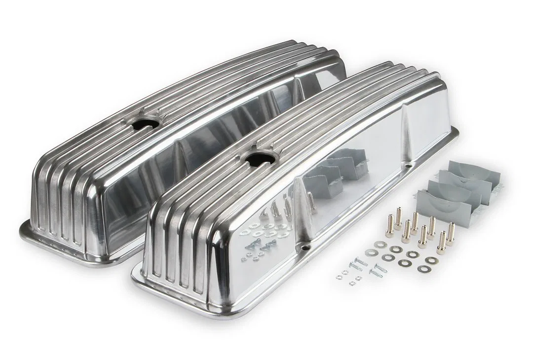 6855G – MR GASKET Valve Cover, For Use With Chevy Small Block 3.93 Inch Height Perimeter Bolt With Breather Holes Wit...